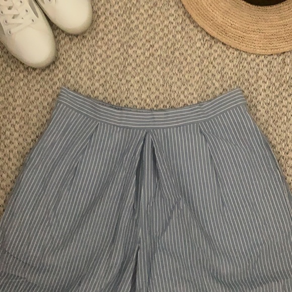 Madewell Pavilion stripe culotte pants pockets M - Picture 6 of 10